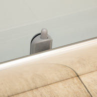 Doccia 76x119cm Regolabile Reversibile Vetri Fume' 6mm Telaio in Alluminio