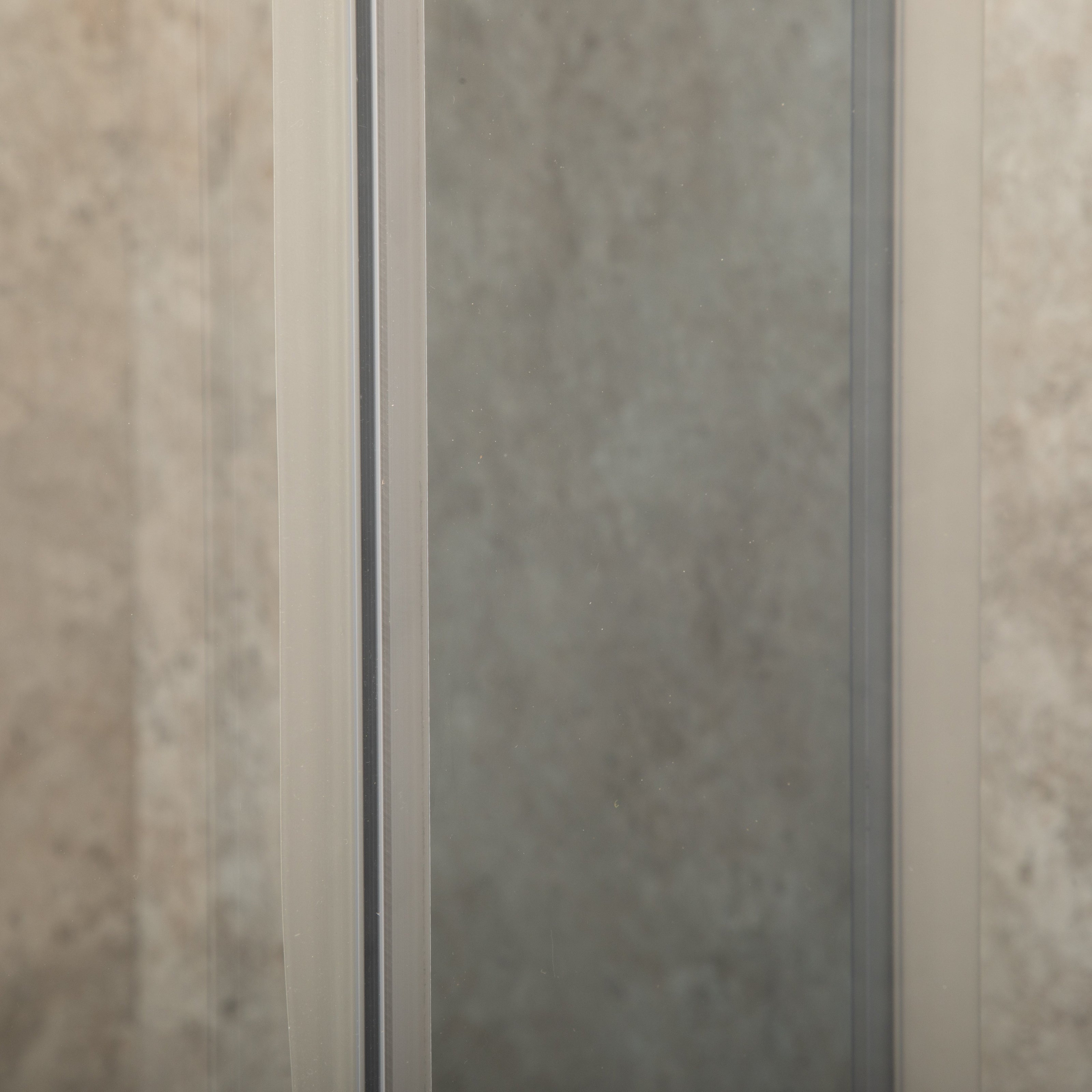 Doccia 77x114cm Regolabile Reversibile Vetri Fume' 6mm Telaio in Alluminio