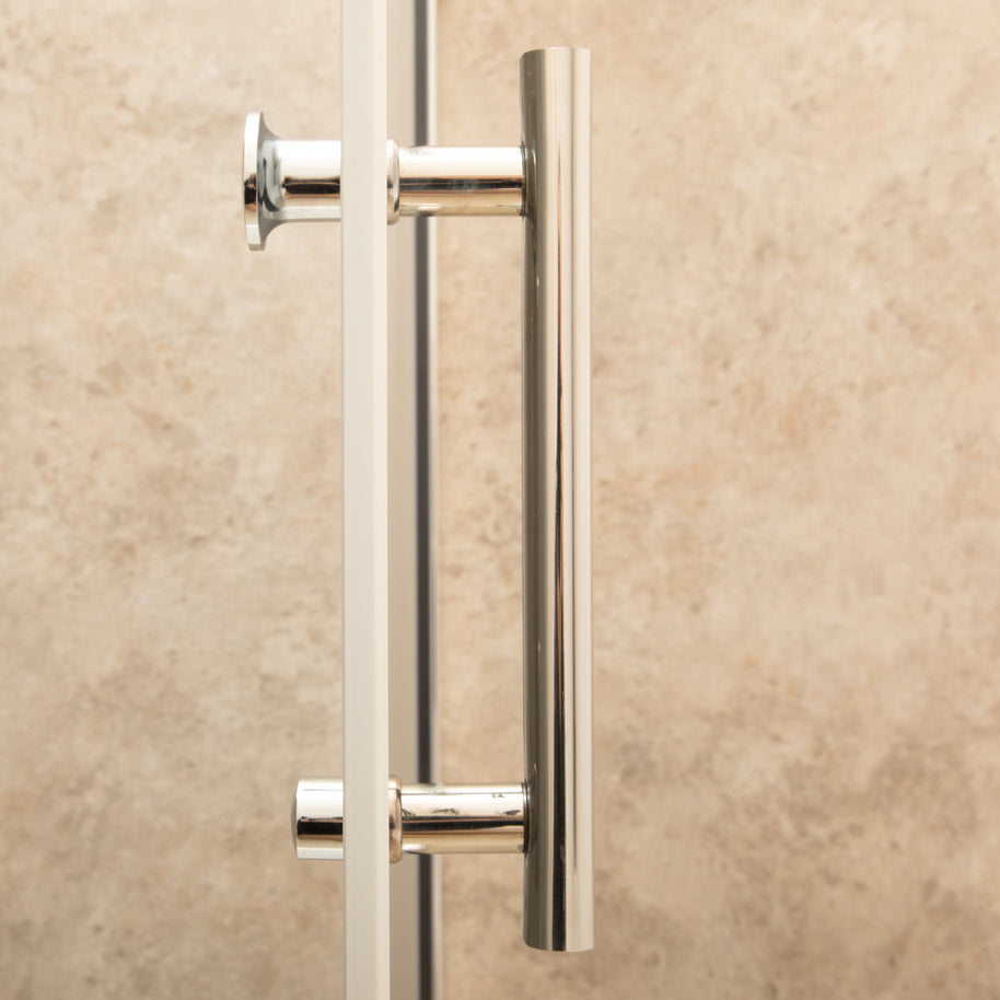 Cabina Box Doccia Regolabile Vetri 6mm FUME' Telaio Alluminio 80x107