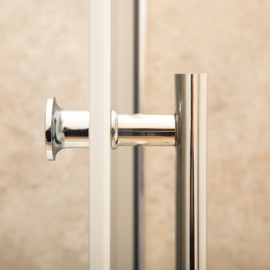 Cabina Box Doccia Regolabile Vetri 6mm FUME' Telaio Alluminio 80x107