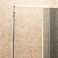 Doccia 83x111cm Regolabile Reversibile Vetri Fume' 6mm Telaio in Alluminio