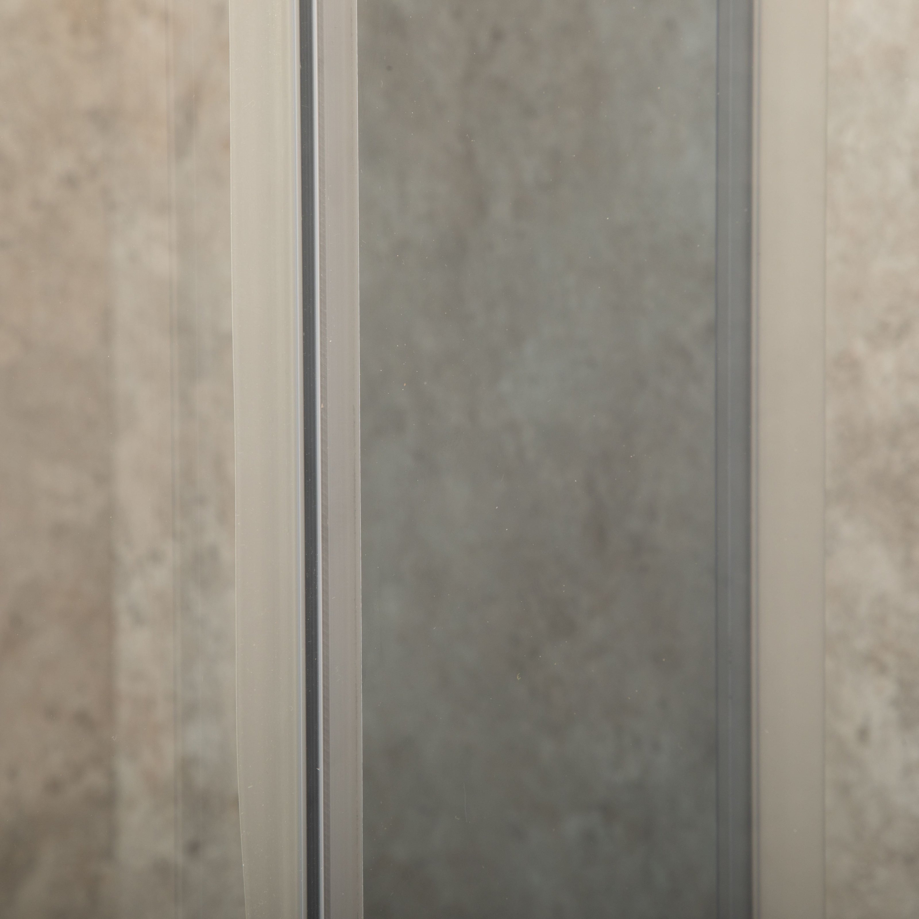 Doccia 83x111cm Regolabile Reversibile Vetri Fume' 6mm Telaio in Alluminio