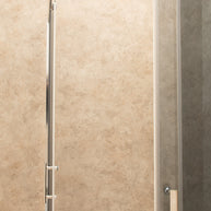 Doccia 84x106cm Regolabile Reversibile Vetri Fume' 6mm Telaio in Alluminio