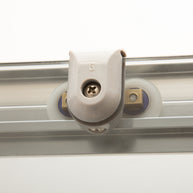 Doccia 86x108cm Regolabile Reversibile Vetri Fume' 6mm Telaio in Alluminio