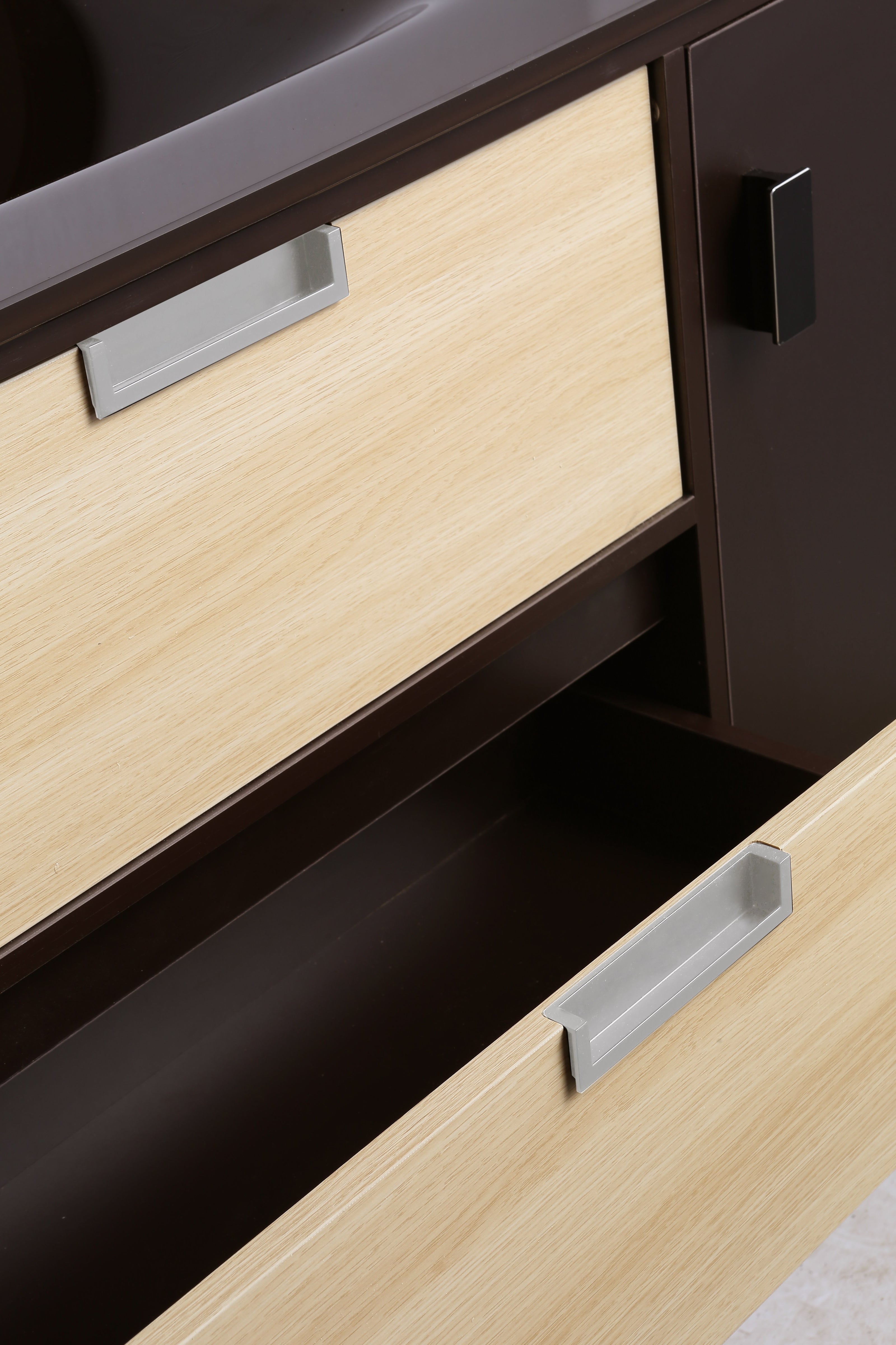 Mobile Arredo Bagno Dante 90 cm Bicolore Sospeso Moderno Contemporaneo