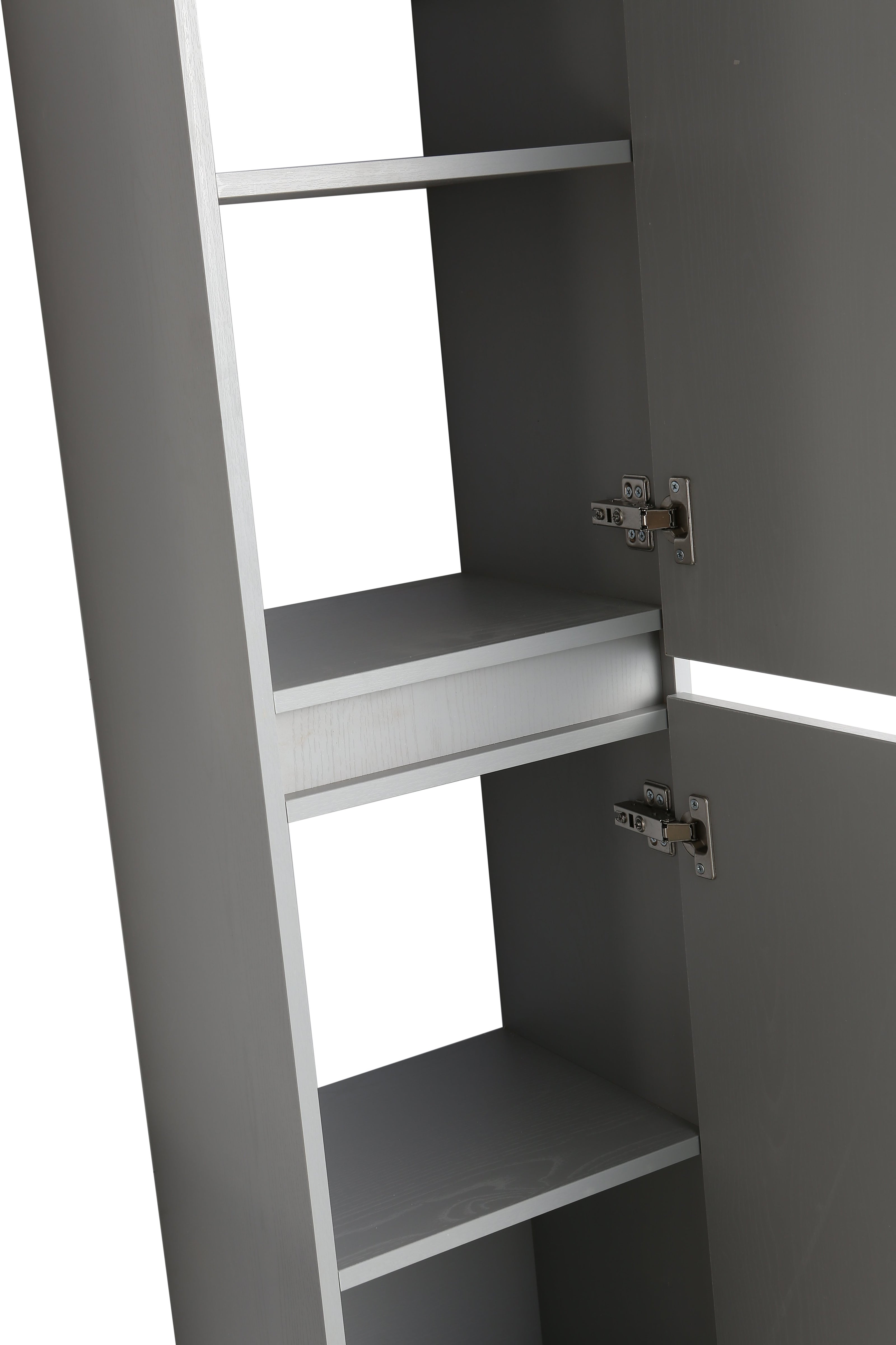 Mobile Arredo Bagno Platone 90 cm Grigio Effetto Legno Sospeso Moderno