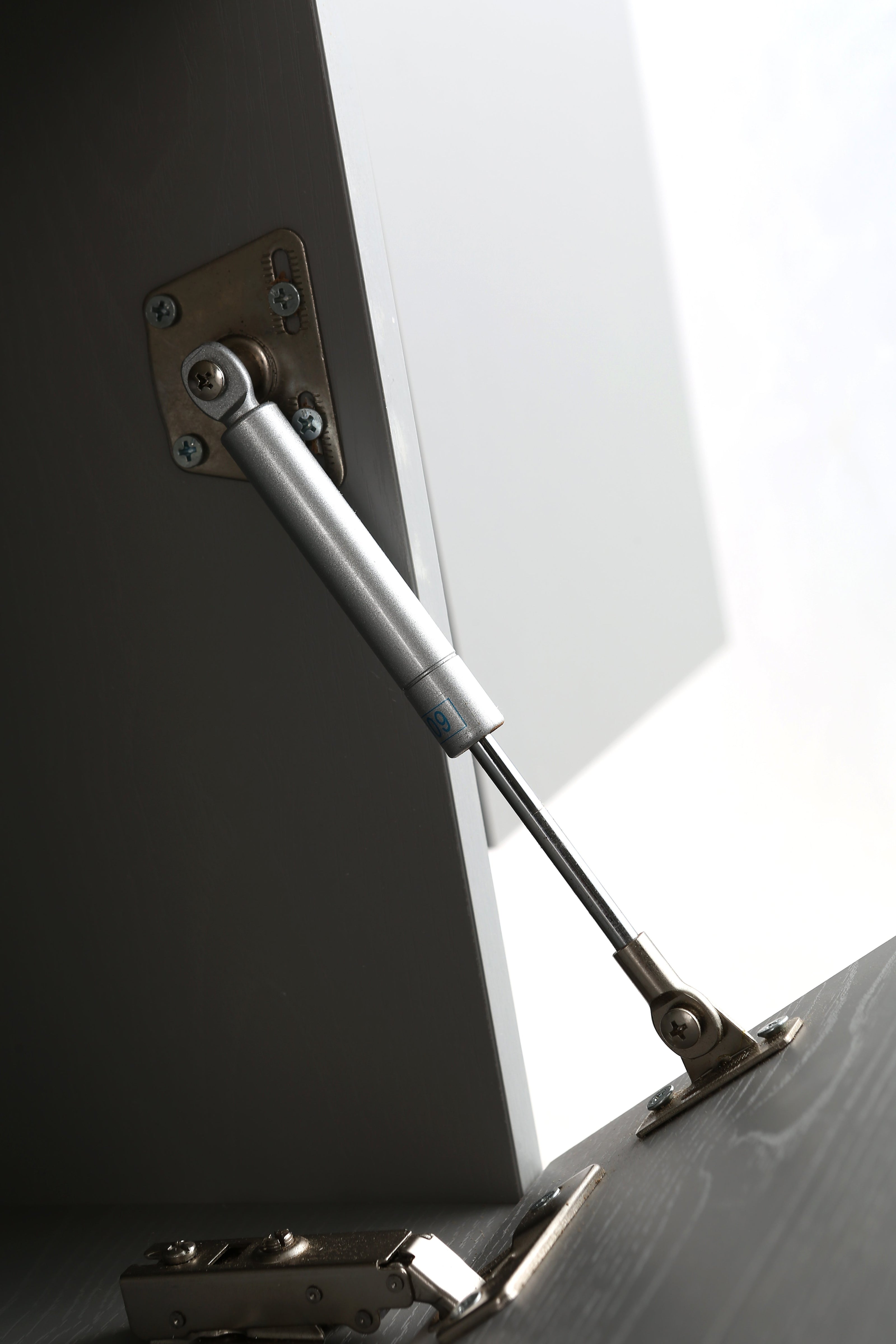 Mobile Arredo Bagno Platone 90 cm Grigio Effetto Legno Sospeso Moderno