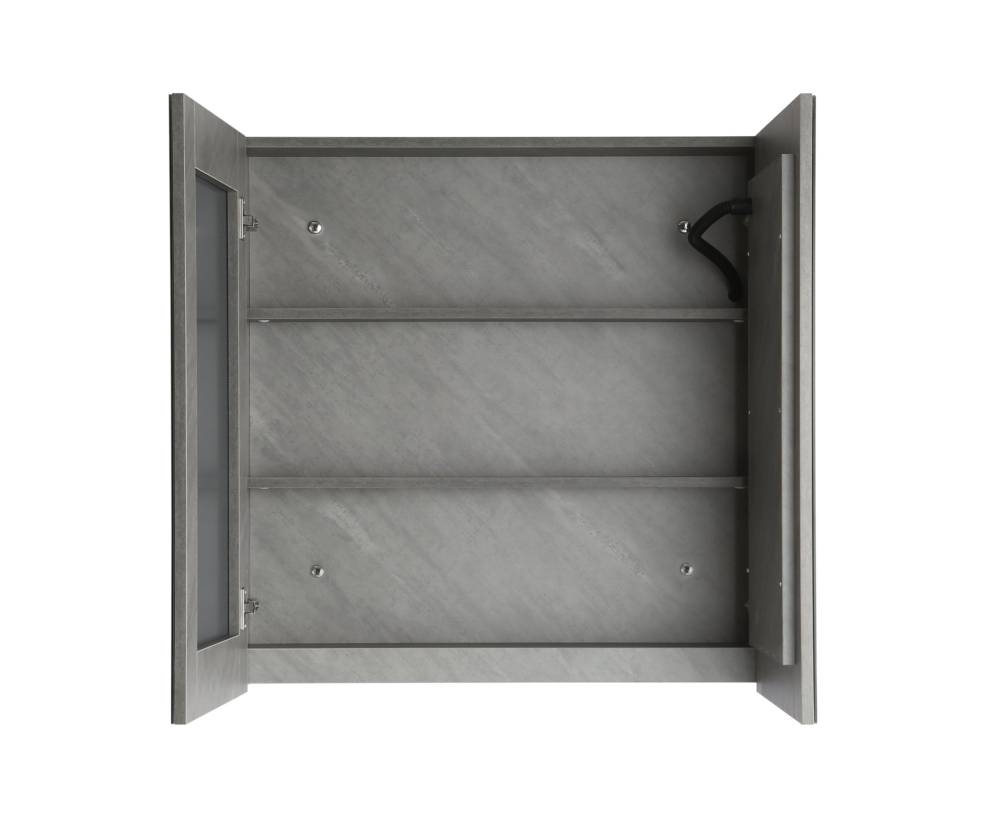 Mobile Arredo Bagno Pascal 80 cm Grigio Sospeso Moderno