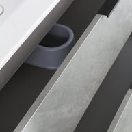 Mobile Arredo Bagno Pitagora 100 cm grigio Sospeso Moderno con Colonna