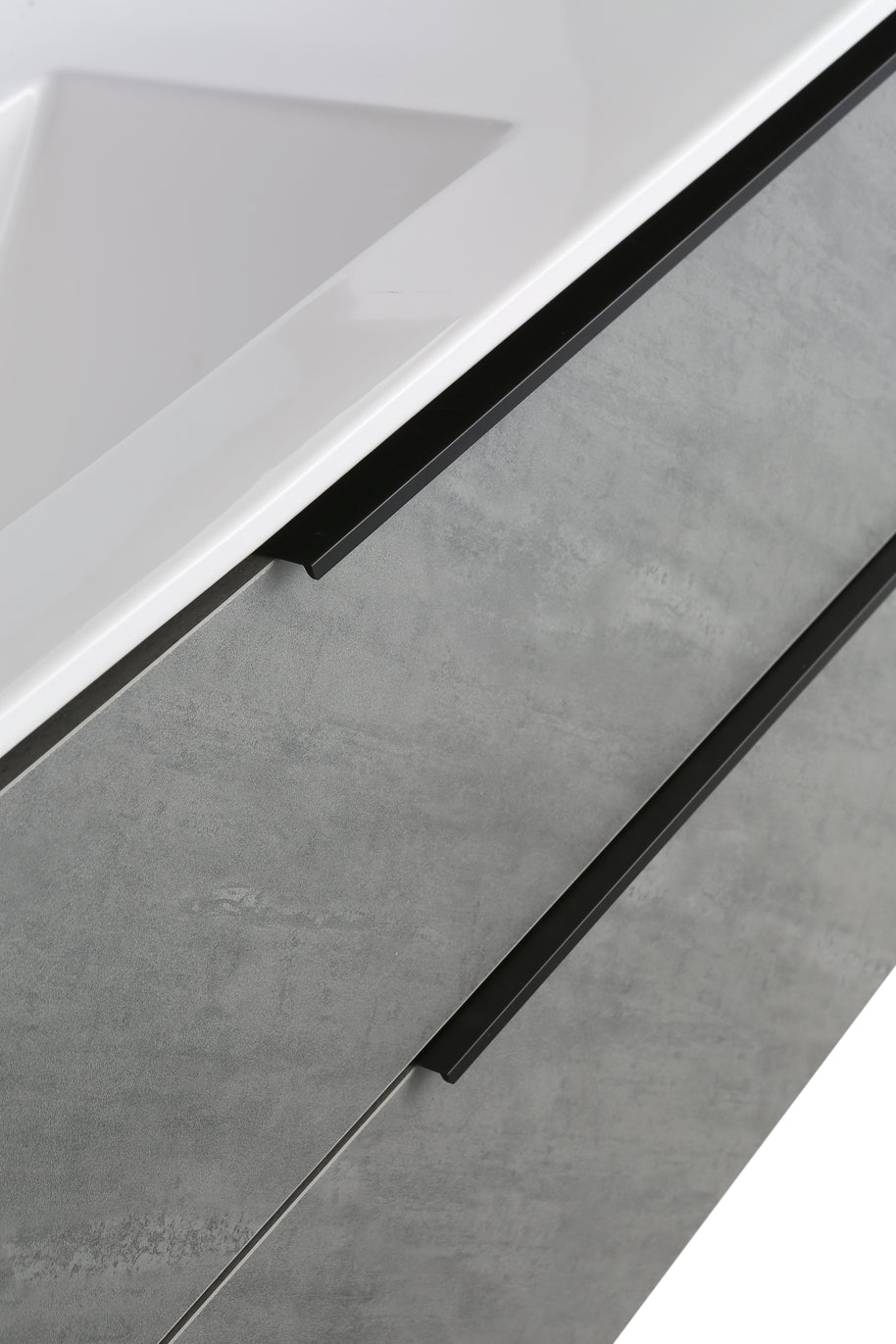 Mobile Arredo Bagno Pitagora 100 cm grigio Sospeso Moderno con Colonna