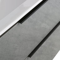 Mobile Arredo Bagno Pitagora 100 cm grigio Sospeso Moderno con Colonna