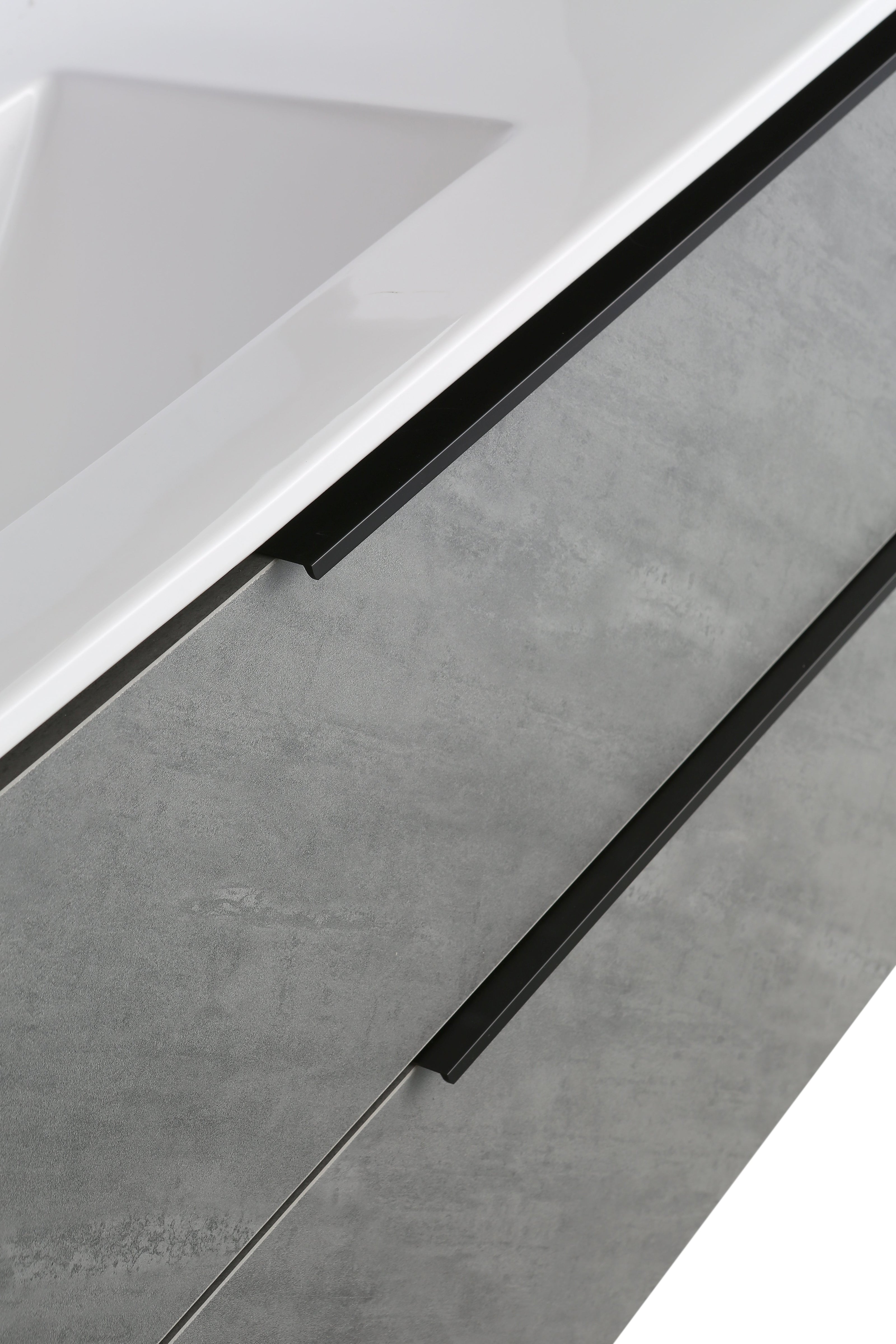 Mobile Arredo Bagno Pitagora 100 cm grigio Sospeso Moderno con Colonna