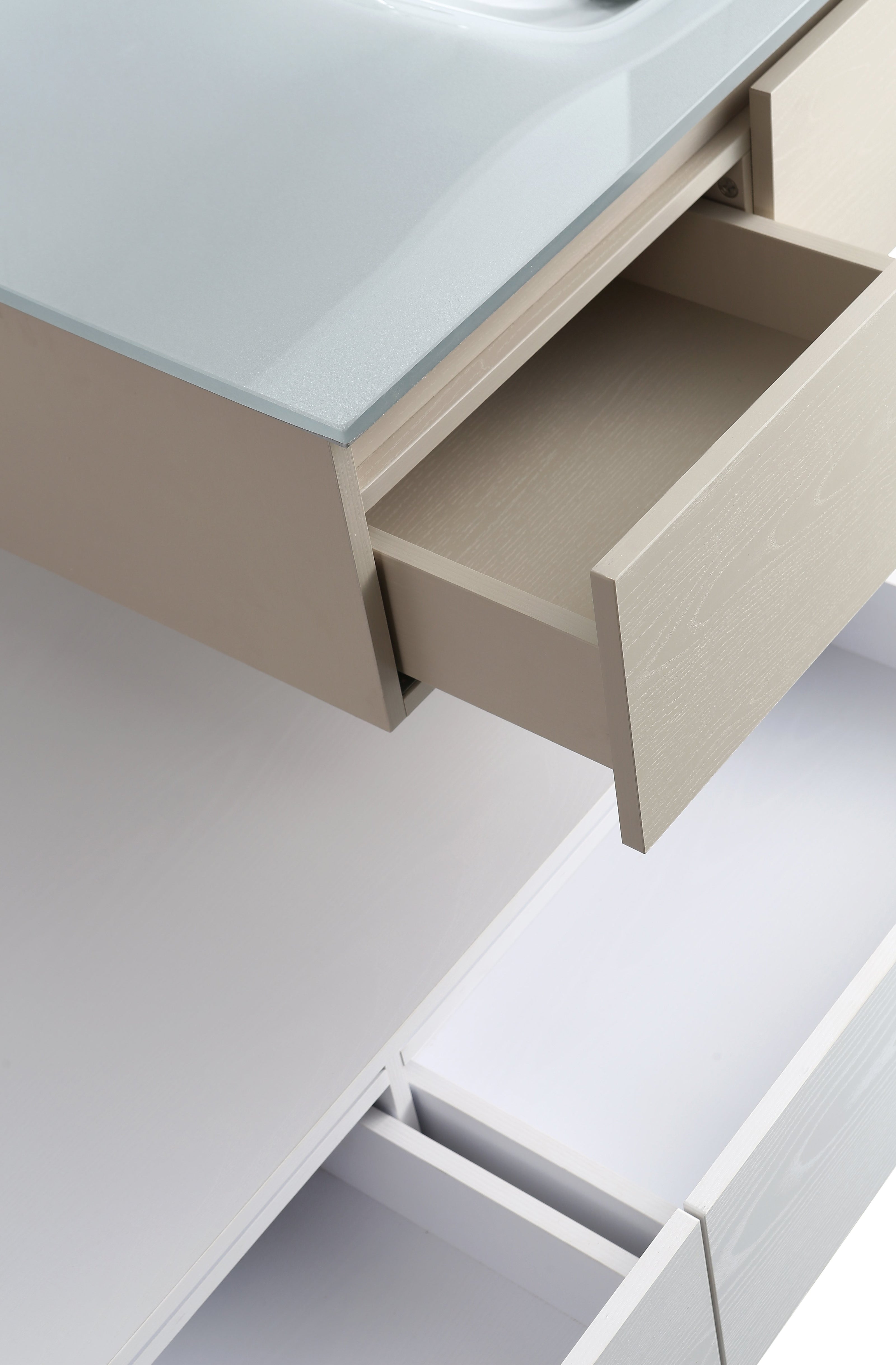 Mobile Arredo Bagno Socrate 120 cm Doppio Bicolore Sospeso Moderno