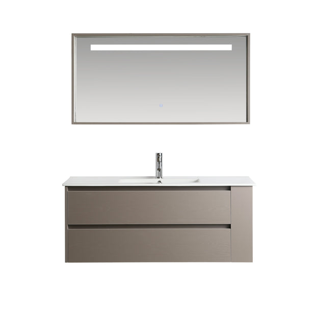 Mobile Arredo Bagno Galileo 120 cm Sospeso Tortora Moderno Contemporaneo