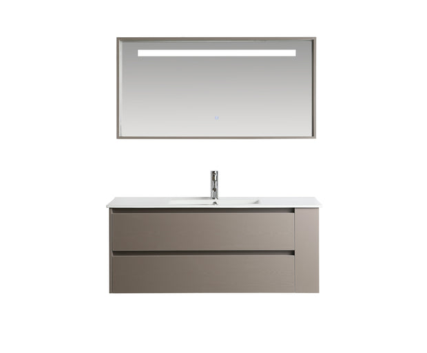 Mobile Arredo Bagno Galileo 120 cm Sospeso Tortora Moderno Contemporaneo
