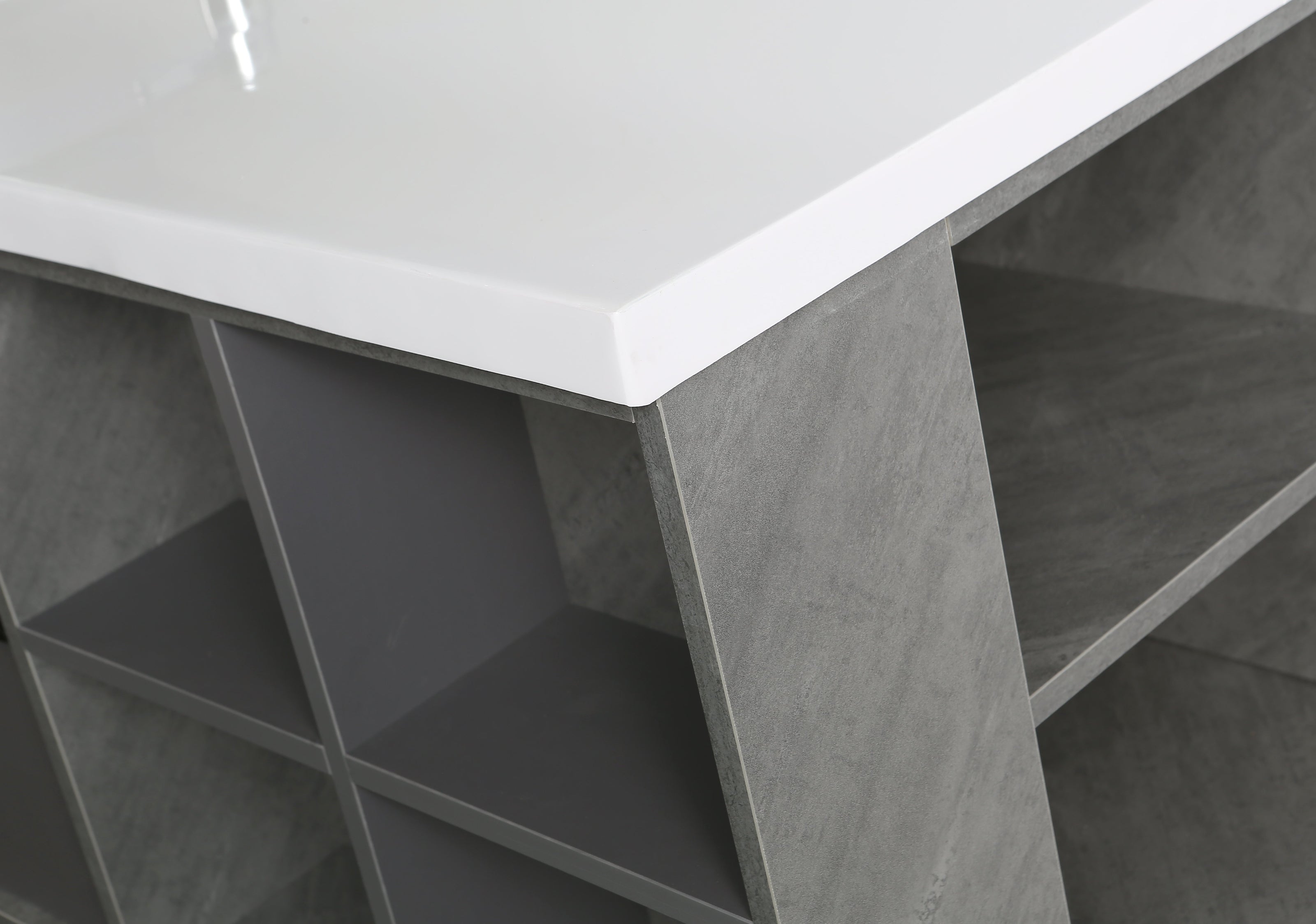 Mobile Arredo Bagno Marte 130 cm Grigio Sospeso Moderno Contemporaneo