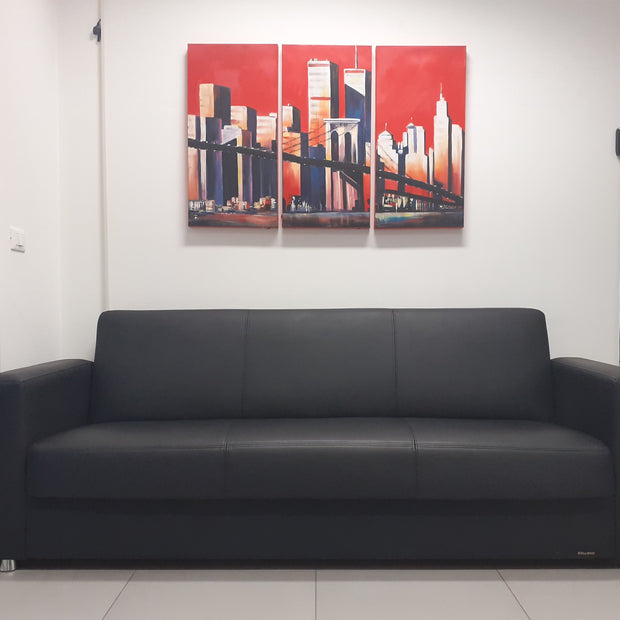 Quadro Dipinto a Mano su Tela Astratto a 3 Pannelli N51