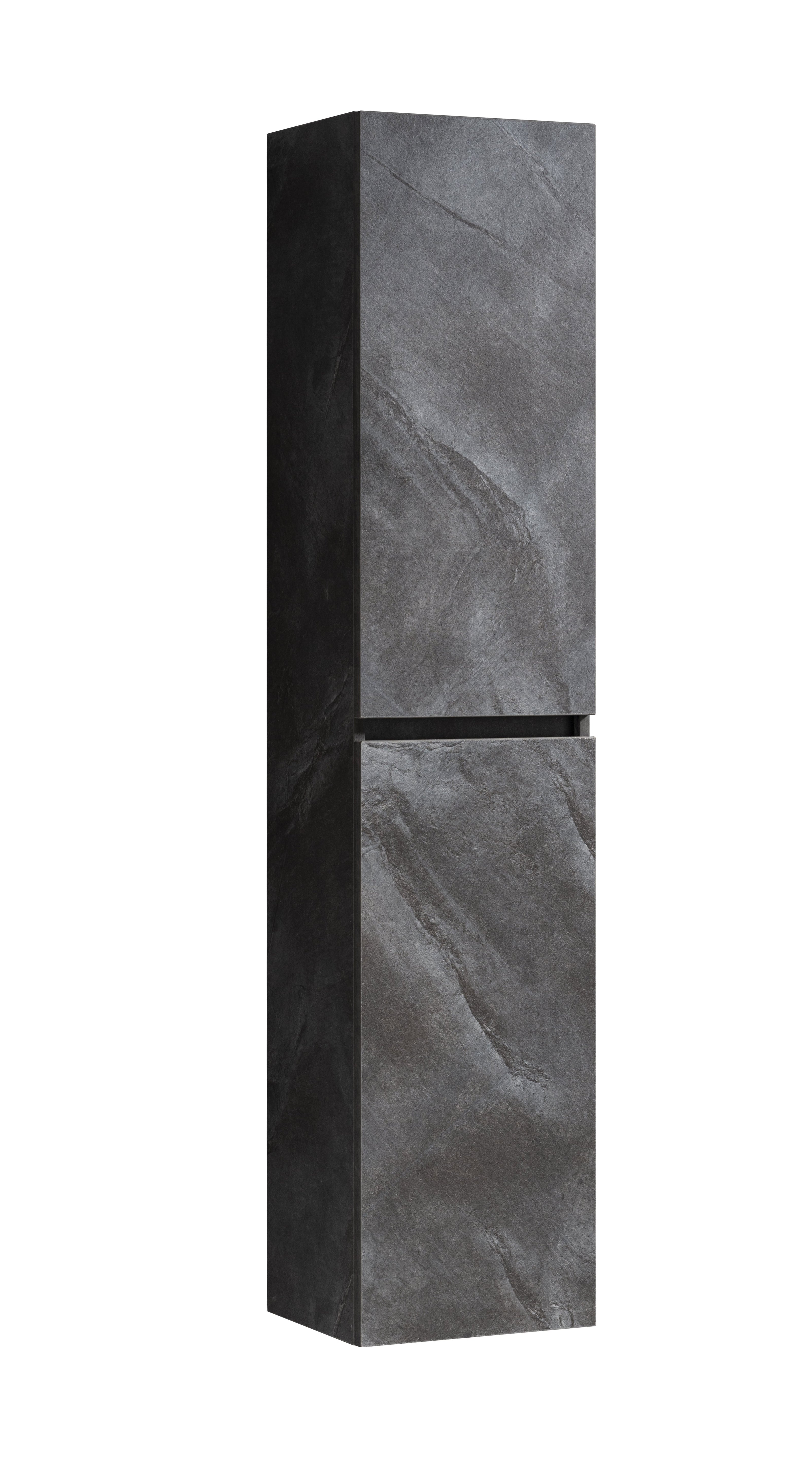 Set Mobile Arredo Bagno Roma Stone con Doppio Lavabo Color Grigio Antracite 120 cm