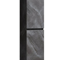 Set Mobile Arredo Bagno Roma Stone con Doppio Lavabo Color Grigio Antracite 120 cm