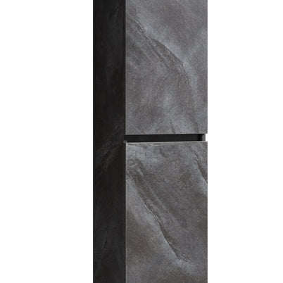 Set Mobile Arredo Bagno Roma Stone con Doppio Lavabo Color Grigio Antracite 120 cm