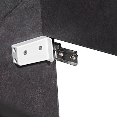 Set Mobile Arredo Bagno Roma Stone con Doppio Lavabo Color Grigio Antracite 120 cm