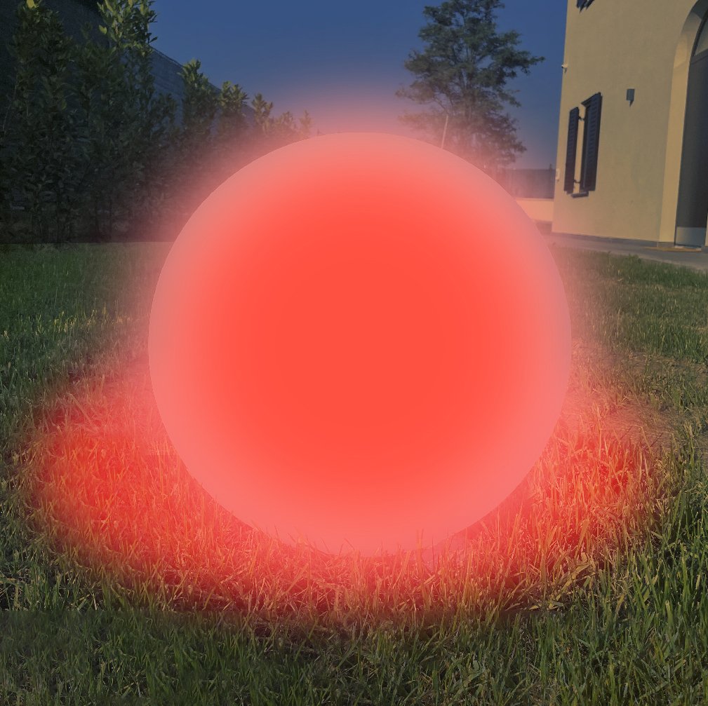 Lampada Sfera a Led RGB Cromoterapica Impermeabile Ricaricabile 35cm