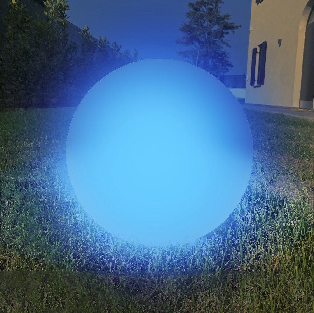 Lampada Sfera a Led RGB Cromoterapica Impermeabile Ricaricabile 50cm