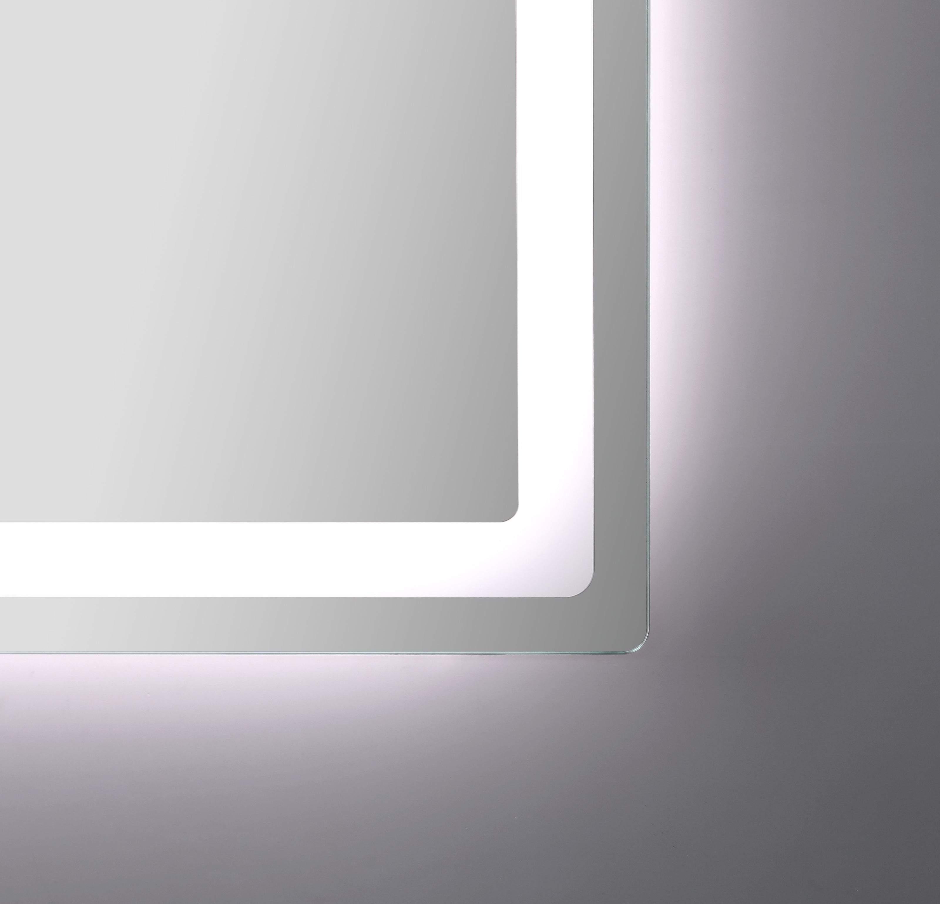 Specchio a LED Arredo Bagno Las Vegas 80x70cm Multifunzione