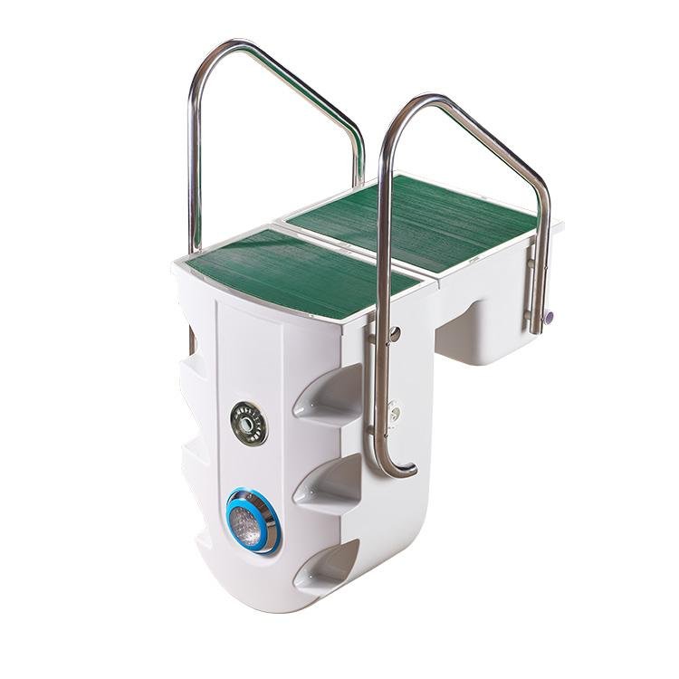 Kit Piscina Facile con Pompa Filtro Pannello di controllo Scaletta e Luce