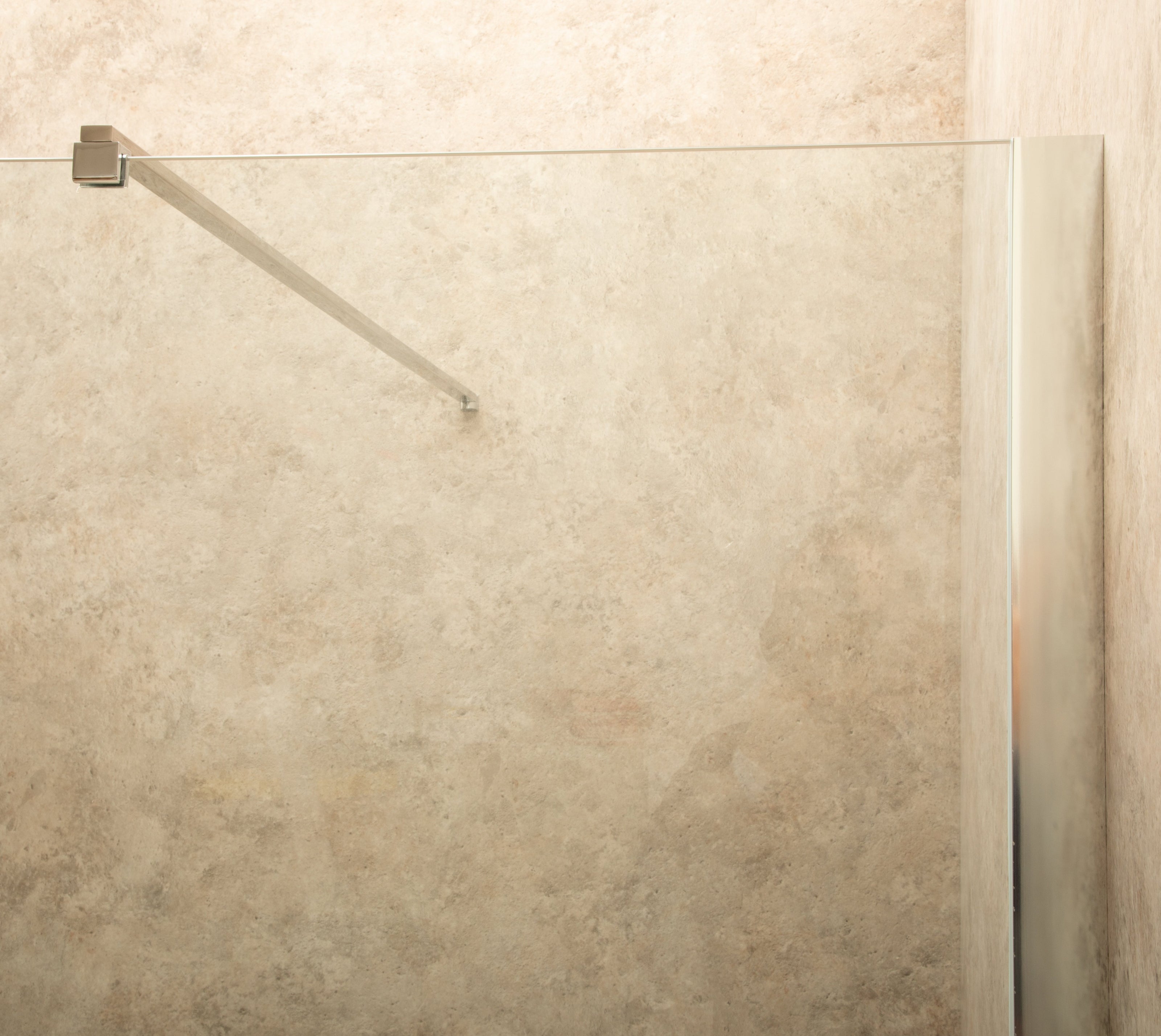 Parete Doccia Walk In Reversibile 140cm Spessore 6mm Altezza 2m