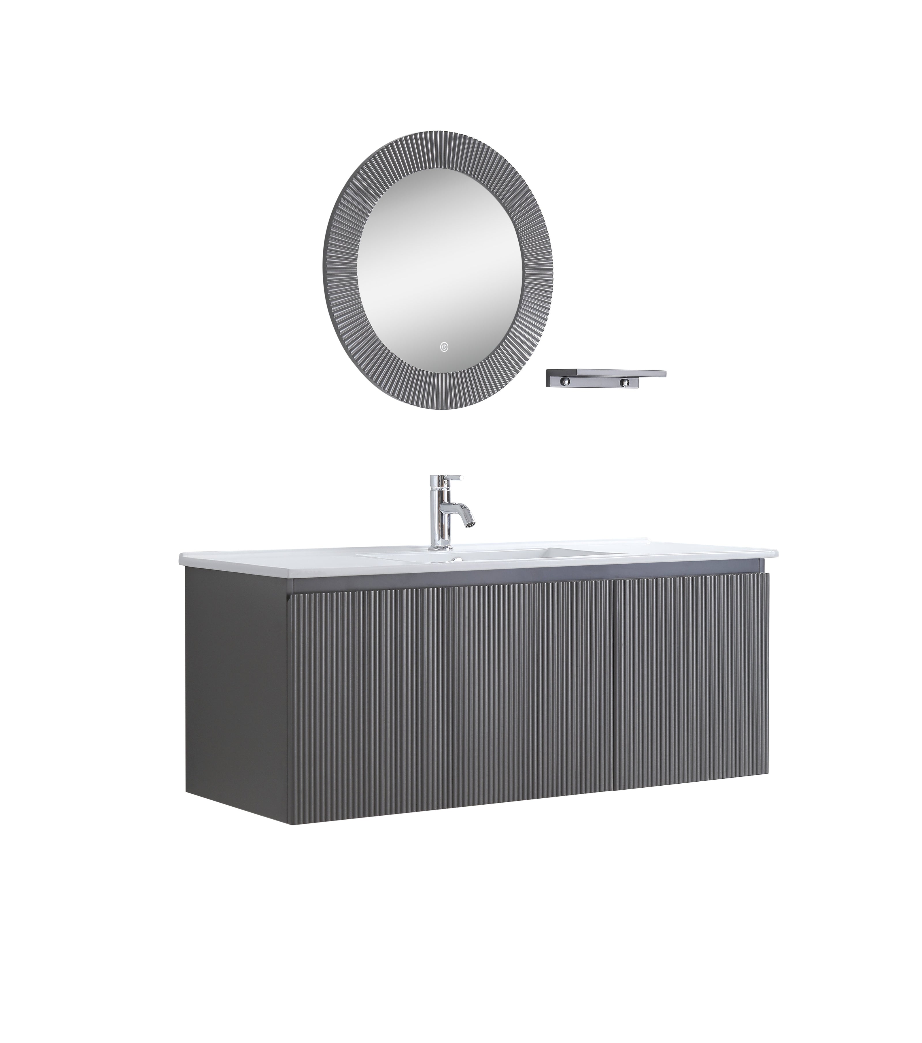 Set Mobile Arredo Bagno Clara Antracite 120cm