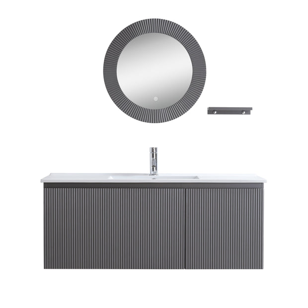 Set Mobile Arredo Bagno Clara Stone Antracite 100cm