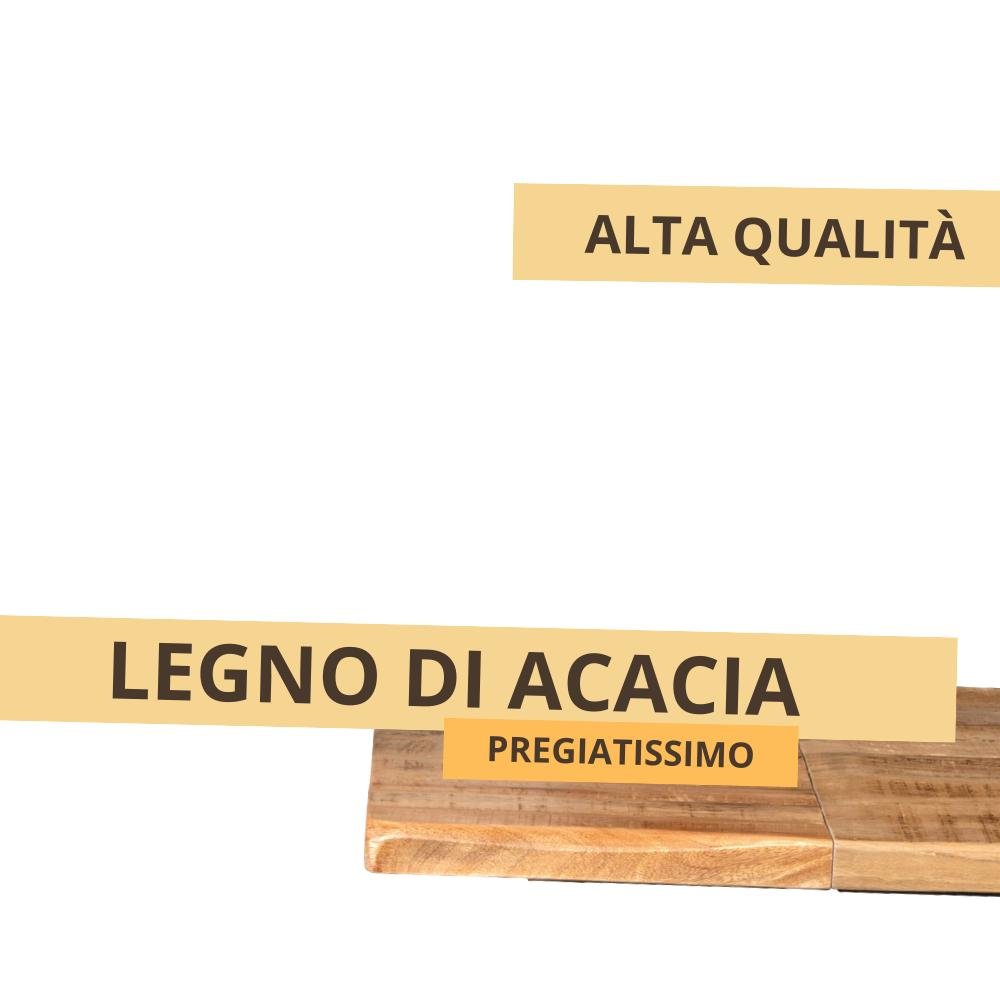 Tavolo Legno di Acacia Daytona 130x80cm Allungabile a 210cm
