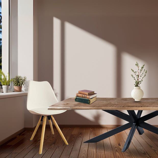 Tavolo Legno di Acacia Daytona 160x85 cm Allungabile a 240 cm