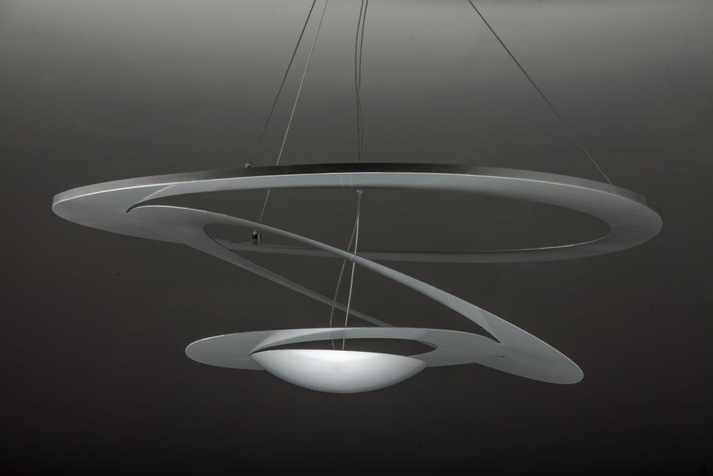 Lampadario Moderno Space Design color Argento 68cm in Metallo