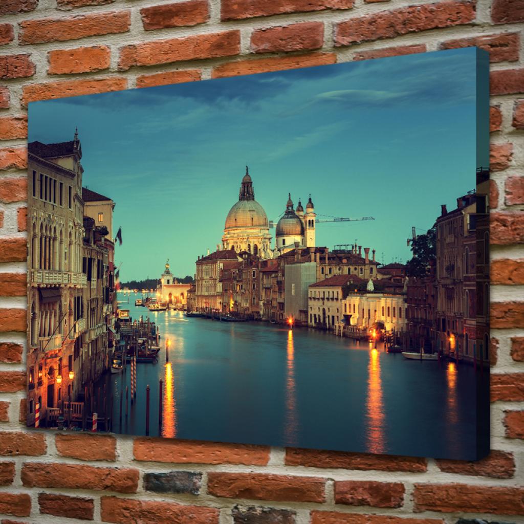 Stampa Quadro Canvas su Tela Retroilluminata con luce a LED Venezia N 102  cod. 00003271