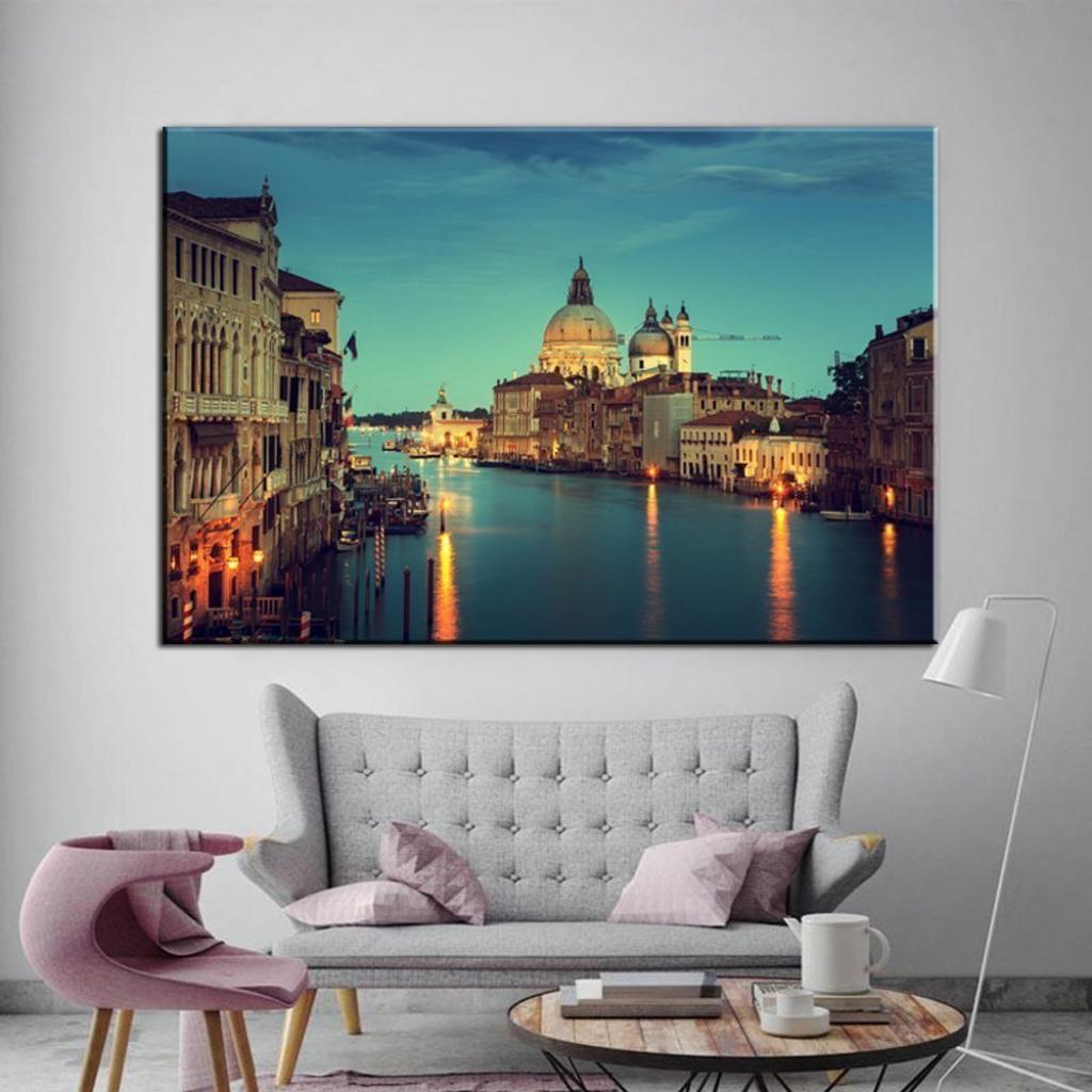 Stampa Quadro Canvas su Tela Retroilluminata con luce a LED Venezia N 102  cod. 00003271