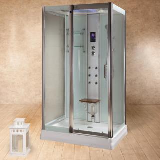 Cabina Doccia Multifunzione Sauna.Box Doccia Idromassaggio Elegant 120x90 Sauna Bagno Turco Cod 00000119