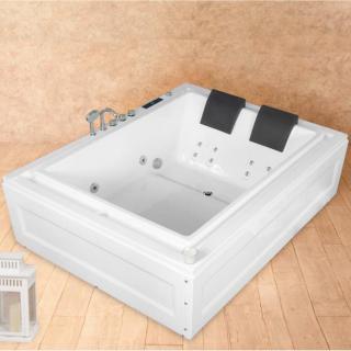 Vasca Da Bagno Doppia.Vasca Idromassaggio Italian Design 190x147 Doppia Con Cromoterapia Cod 00000178