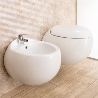 Sanitari Bagno Sospesi Prezzi.Sanitari Sospesi Wind Design In Ceramica Wc Con Copri Vaso Bidet Cod 00000341