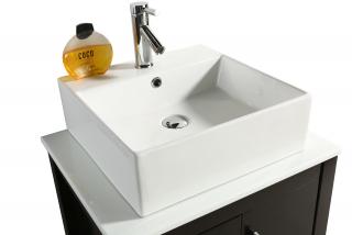 Mobili Bagno Old England.Mobile Bagno Old England 61 Cm Legno Massello Nero Cod 00000787