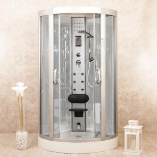 Cabina Doccia Idromassaggio Paola.Box Doccia Idromassaggio White Eden 80x80cm Sauna Bagno Turco E Ozono Cod 00003023