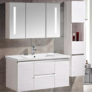 Arredo Bagno A Messina.Set Mobile Arredo Bagno Venice Stone Bianco 100cm Colonna Cod 00003119