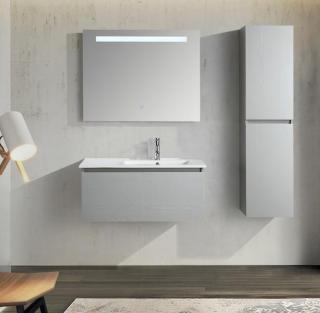 Spazio Arredo Bagno Firenze.Mobile Arredo Bagno Platone 90 Cm Grigio Effetto Legno Sospeso Moderno Cod 00004606